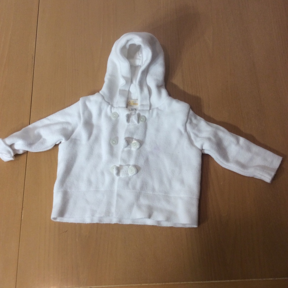 Renzo white cotton sweater jacket Boutique